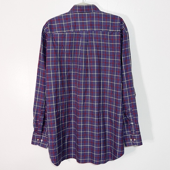 Peter Millar Purple Plaid Button Down Long Sleeve Shirt - Picture 9 of 11